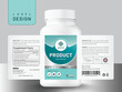 © Artfriend - Food supplement multi vitamin label sticker design and dietary medicine bottle jar box packaging.
