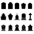 Gravestone icon vector set. Grave illustration sign collection. Tombstone symbol. Rip logo.