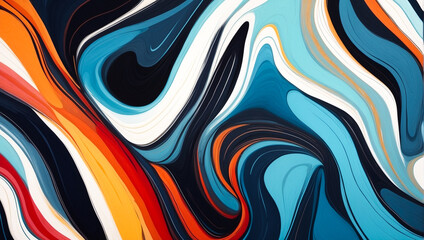 Wall Mural - Modern Wavy Abstract