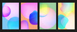 Trendy cover set. Vivid gradient shapes poster collection