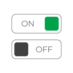 Aufkleber - On and Off toggle switch buttons template for UI design. 