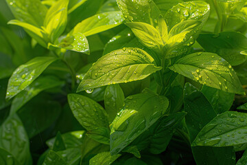 Plant Leaves Background, Green Garden Flora, Agriculture, Nature, Ecology