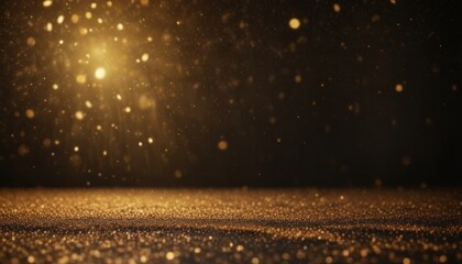 background of abstract glitter lights gold and black de focused. banner