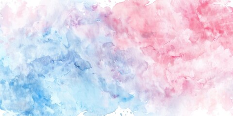 A watercolor painting of a sky with blue and pink colors