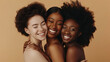 © Visual Craft - Three multiracial attractive women together, ethic diversity friendship