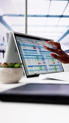 Poster - Computer Spreadsheet Data Analyst Woman