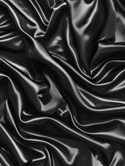 Poster - A black fabric with a shiny texture