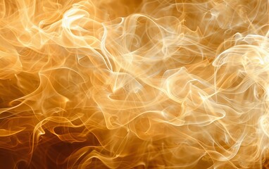 The image is of a yellow flame with smoke coming out of it. The smoke is wavy and the flame is very bright. Scene is intense and dramatic