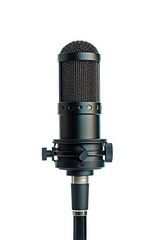 Canvas Print - A microphone with a black and white color