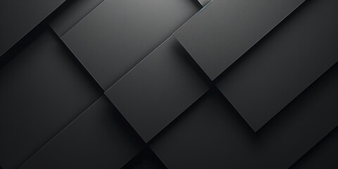 Aufkleber - 3d black diamond pattern abstract wallpaper on dark background, Digital black textured graphics poster background. 	
