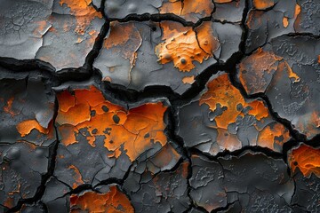 Poster - This image captures a dark aesthetic with orange bursts, highlighting themes of contrast and underlying beauty in decay