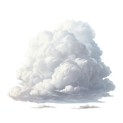 Wall Mural - Fluffy White Cloud on transparent Background