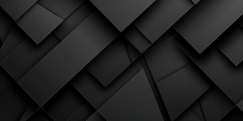 Aufkleber - 3d black diamond pattern abstract wallpaper on dark background, Digital black textured graphics poster background	
