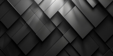 Aufkleber - 3d black diamond pattern abstract wallpaper on dark background, Digital black textured graphics poster background	
