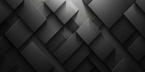 Aufkleber - 3d black diamond pattern abstract wallpaper on dark background, Digital black textured graphics poster background	
