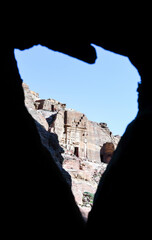 Wall Mural - View from the tombes in Petra in Jordan