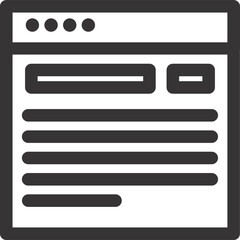 web page icon outline 