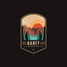 Banff Landscape Illustration Free Stock Photo - Public Domain Pictures