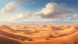 desert landscape with clouds