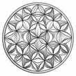 Silver Mandala with Geometric Design