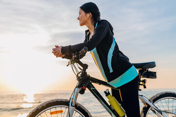 Wall Mural - woman doing sports in morning