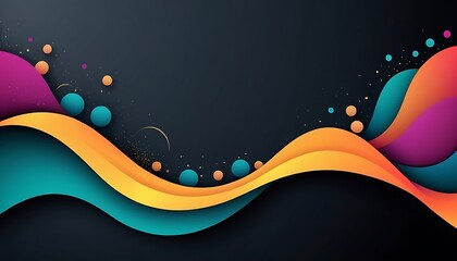 Wall Mural - Abstract vector Wave technological lines background with space of your text.