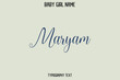 © Pleasant Mode - Maryam Female Name - in Stylish Lettering Cursive Typography Text