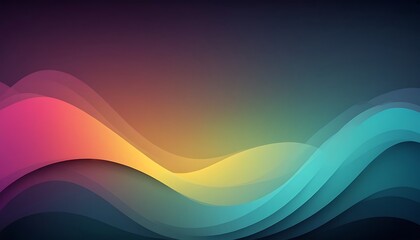 Poster - Abstract vector Wave technological lines background with space of your text.