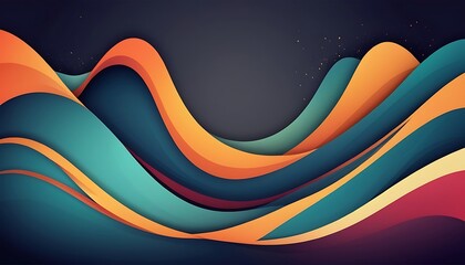 Wall Mural - Abstract vector Wave technological lines background with space of your text.