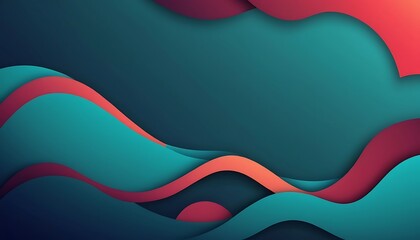 Poster - Creative geometric wallpaper. Trendy gradient shapes composition. 