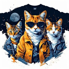 my Pets T-shirt , Colorful graphic design with fantasy animals.