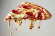 © Sostockgen - a slice of pepperoni pizza being lifted by a fork