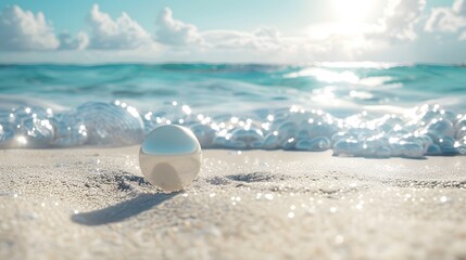 Beautiful romantic pearl abstract graphic poster web page PPT background