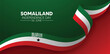 Somaliland Independence Day 26 June flag ribbon vector poster