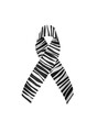 Zebra stripe ribbon black and white pattern awareness for Carcinoid Cancer,  Neuroendocrine tumor, Rare disease, Endocrine Cancer, Ehlers-Danlos Syndrome, Stiff Person Syndrome