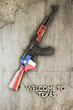 Texas rifle on concrete