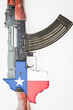 Texas rifle isolated on white background