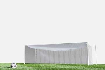 Wall Mural - football field isolated on white background