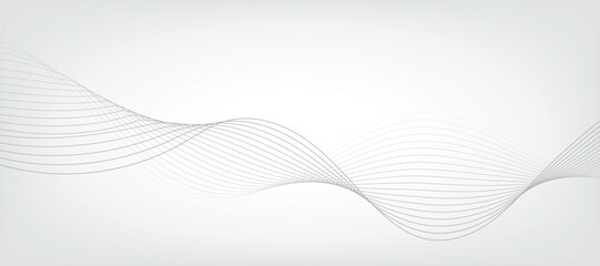 Wall Mural - White gradient background with waves. EPS10