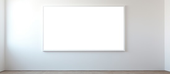 Poster - A white wall with a photo frame that provides space for an image. Creative banner. Copyspace image