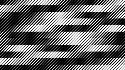 Leinwandbilder - Diagonal Line Halftone Gradient Effect Pattern. Vertical Straight Lines Background. Black and White Abstract Texture with Parallel Stripes Thick to Thin. Vector Illustration.