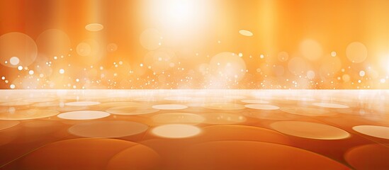 Poster - An abstract orange backdrop with circular shadows and sparkling elements providing ample copy space for images