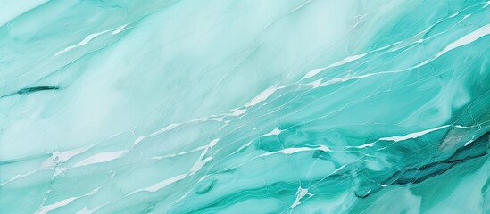 Poster - Trendy mint colored abstract marble surface with natural patterns ideal for backgrounds designs and copy space images