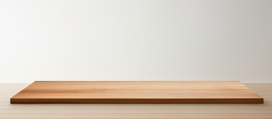 Poster - A black paper bag rests on a clean white wooden table creating a perfect space for adding text