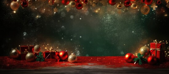 Fototapete - A festive New Year and Christmas themed background with ample room for adding text or images