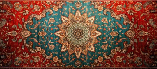 Aufkleber - Top view of a carpet with a beautiful pattern providing ample copy space for accompanying text