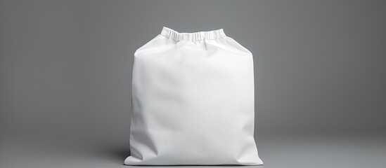 Aufkleber - A white cotton bag with a plain background perfect for showcasing any content or design with ample copy space
