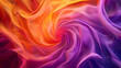 © Prasanth - Bright orange purple flowing wavy spiral abstract background. Generative AI