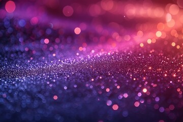 Poster - A stunning gradient of blue to pink bokeh lights scattered across the frame, sparkling like stars