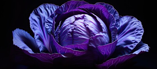 Poster - A vibrant red cabbage with ample space for copy in the image